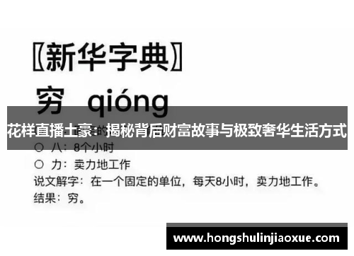 花样直播土豪：揭秘背后财富故事与极致奢华生活方式